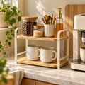 uuownx® CounterCove Two-Tier Coffee Organizer