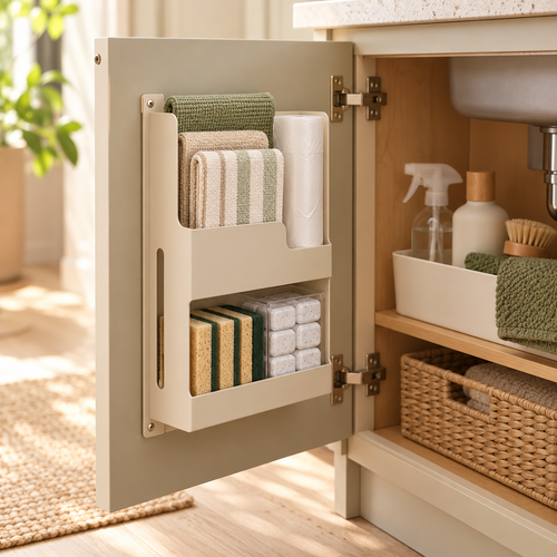 uuownx® Cabinet Drop Hidden Door Organizer