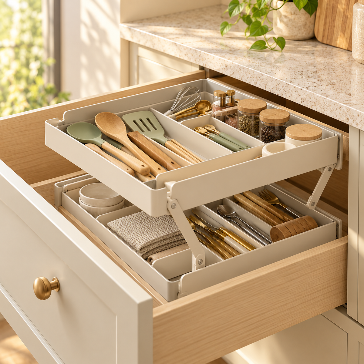 uuownx® LayerLift Vertical Drawer Organizer