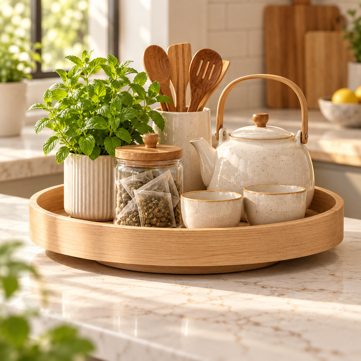 uuownx® CornerBloom Rotating Corner Tray