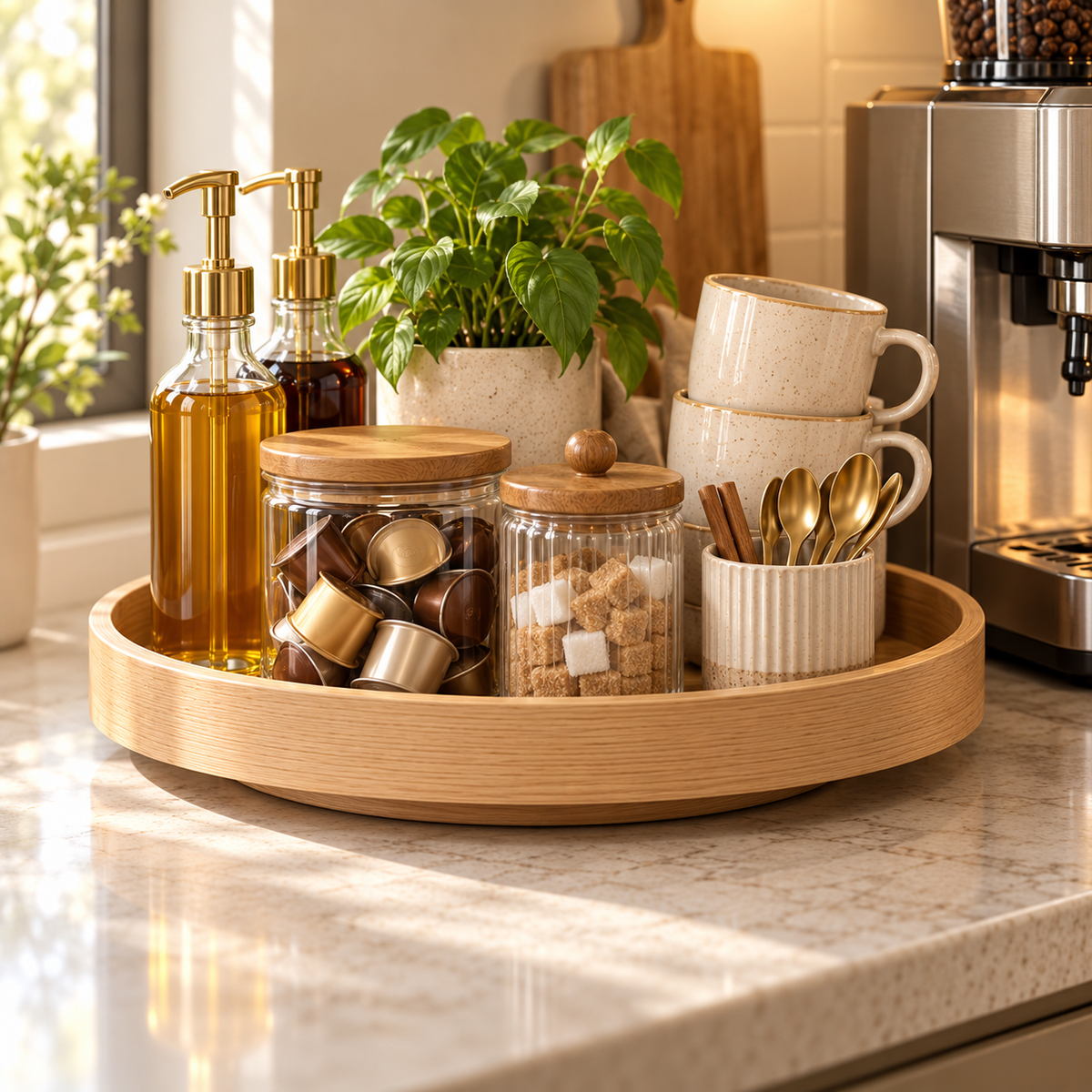 uuownx® CornerBloom Rotating Corner Tray