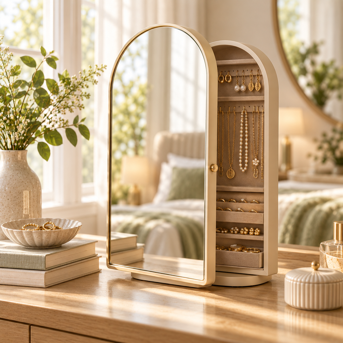 uuownx® MirrorNest Vanity Storage Mirror